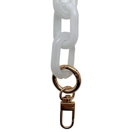 Bag Strap -  Marble & Frosted Acrylic Chains 2 Sizes - Assorted Colors: Crossbody 47.25 inches / Marble Butter