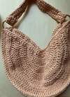 The Amalfi - Crochet Shoulder Bag in Peach