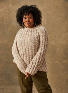  Hand-Knit: The Juliet - Hand-Knit Cabled Pullover Size 3 (L/XL)