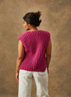 The Ava - Hand-Knit Merino Rib Vest (Size 2-6)
