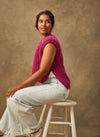 The Ava - Hand-Knit Merino Rib Vest (Size 2-6)