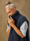 The Collared Zip-up Vest in Blueberry (Size 6-8)