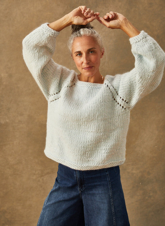 SALE - Hand-Knit:  The Emma - Raglan Sleeve Pullover Size 1 (Small)