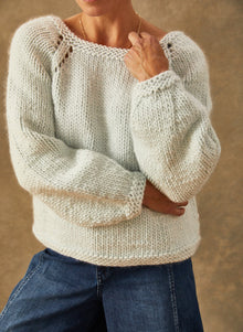  Hand-Knit:  The Emma - Raglan Sleeve Pullover Size 1 (Small)