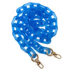 Cthru Purses - Frosted Acrylic Chains 2 Sizes - Assorted Colors: Short Shoulder 23.6 inches / Blue