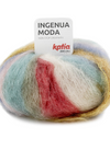 Ingenua Moda - Striping Mohair - 106 Aqua Copper Burgundy