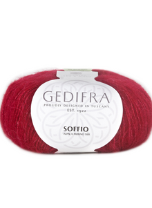  Soffio - Alpaca, Silk, Merino Blend - Cherry Red