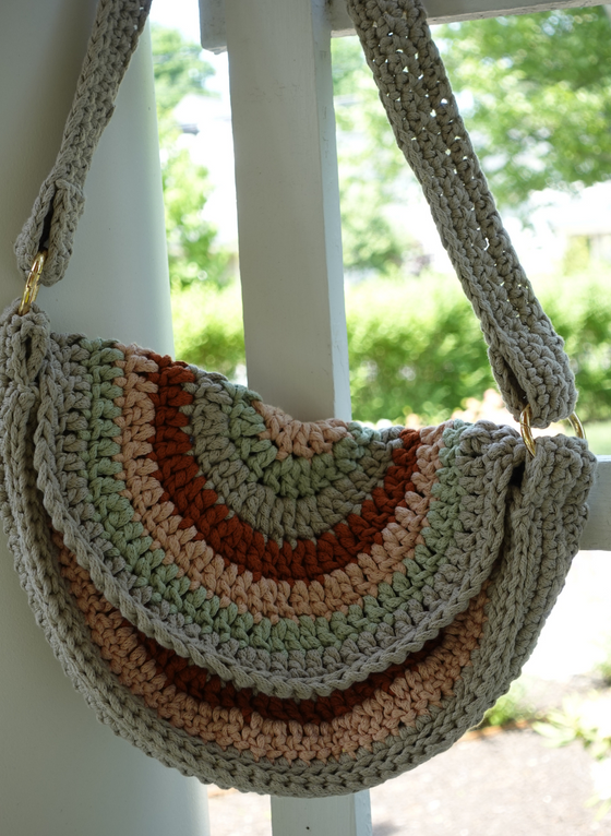 Hand-Crochet: The Petit Amalfi Crossbody - Striped