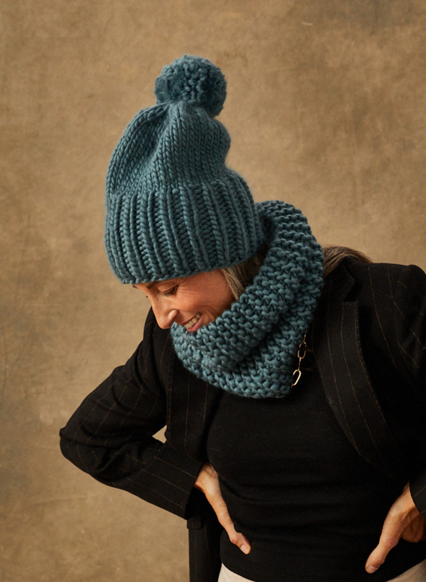 Sherum Cozyhead Beanie - Wool Blend Knitted Hat With Brim For Cold Weather Protection Winter Beanie