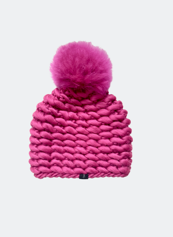 Ready-Knit: The Noho - Fitted Beanie with Alpacal Pom Pom