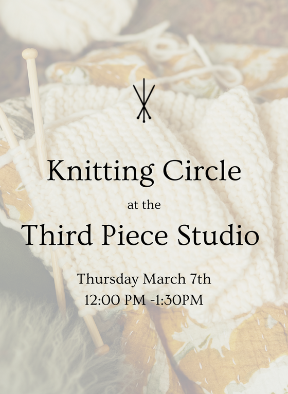 Newton, MA - Knitting Circle: Thursday March 7th 12-1:30PM