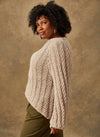 Ready-Knit: The Juliet - Hand-Knit Cabled Pullover (L/XL)