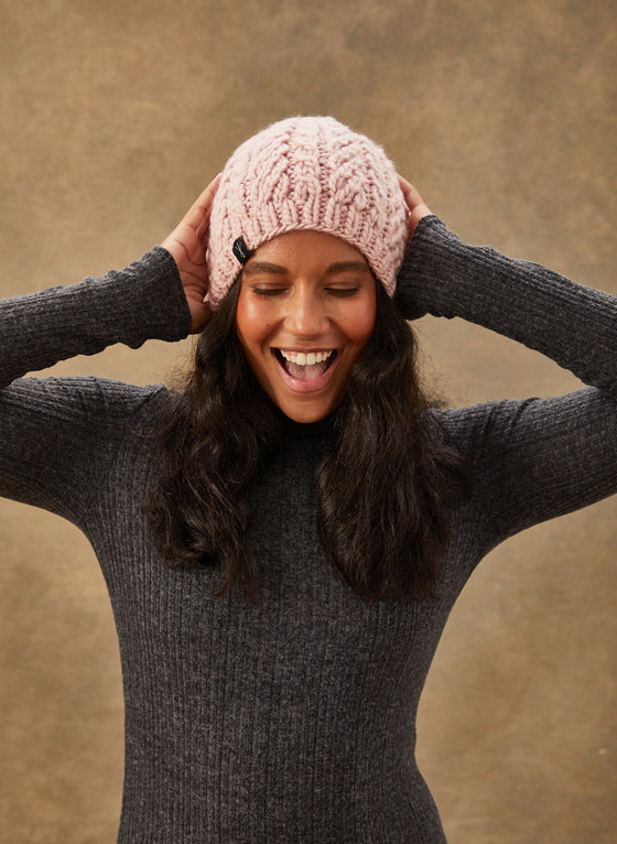 Hand-Knit: The Vail - Twisted Cable Beanie