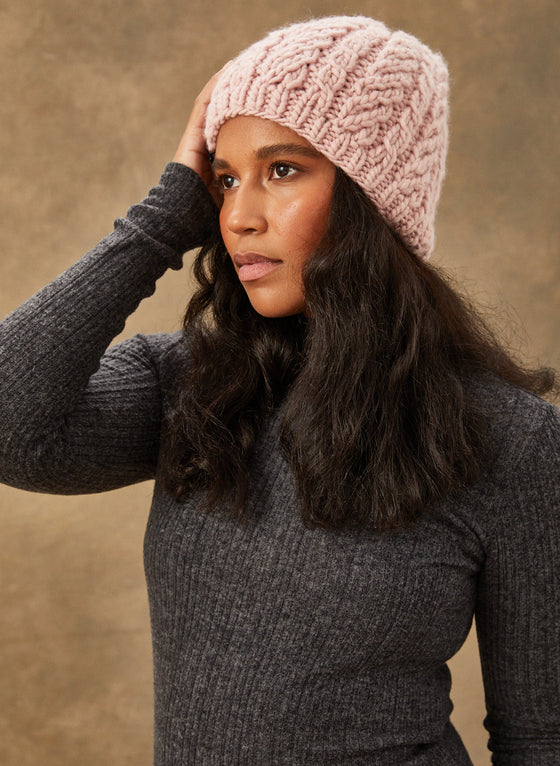 Ready-Knit: The Vail - Twisted Cable Beanie