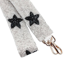  Bag Strap - Silver/Black Star Beaded Strap