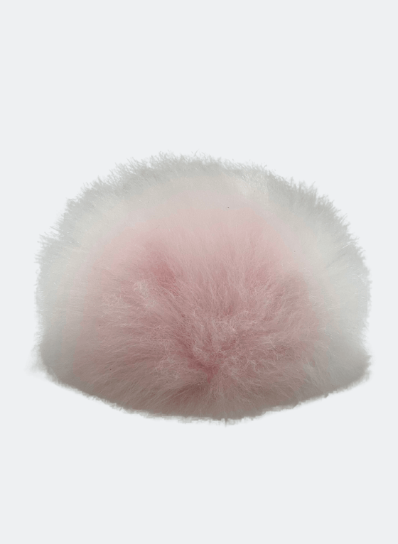 Alpaca Wool Pom Pom - Silver Pink