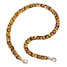  SALE: Mask Chain - Tortoise Resin Link Chain Mask Necklace