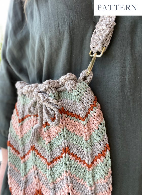 PATTERN - The Casablanca Chevron Bag (Crochet)