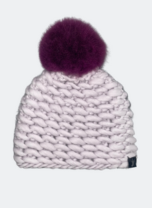  SALE: The Noho - Fitted Beanie in Moonlight with Alpaca Pom Pom