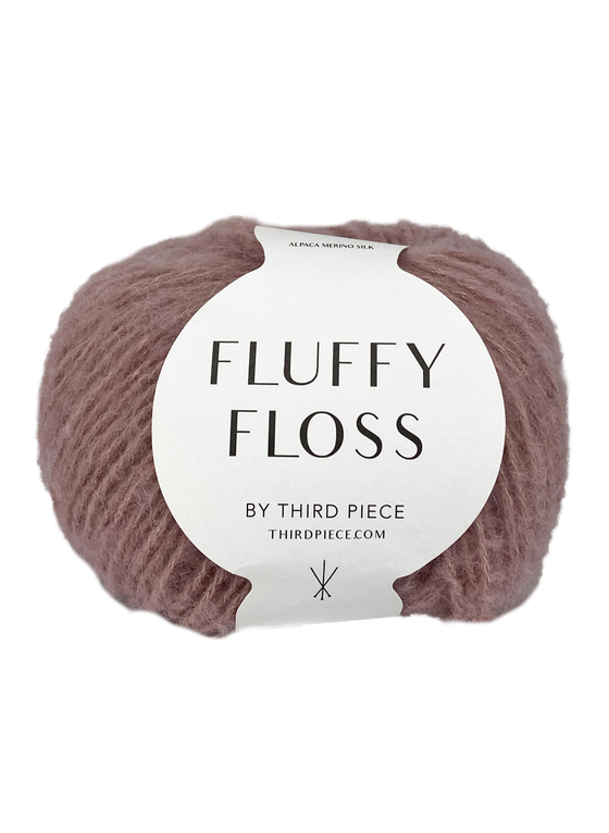 Fluffy Floss - Dusty Rose - Italian Alpaca, Merino, Silk Blend