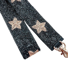  Bag Strap - Black/Gold Star Beaded Strap