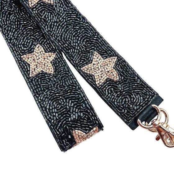 Treasure Jewels Inc. - Black/Gold Star Beaded Strap